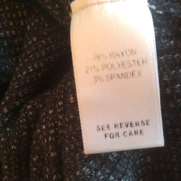 Fitz + Eddi Charcoal Gray Cropped Long Sleeve Boxy Popover Top Size Medium - Picture 4 of 5